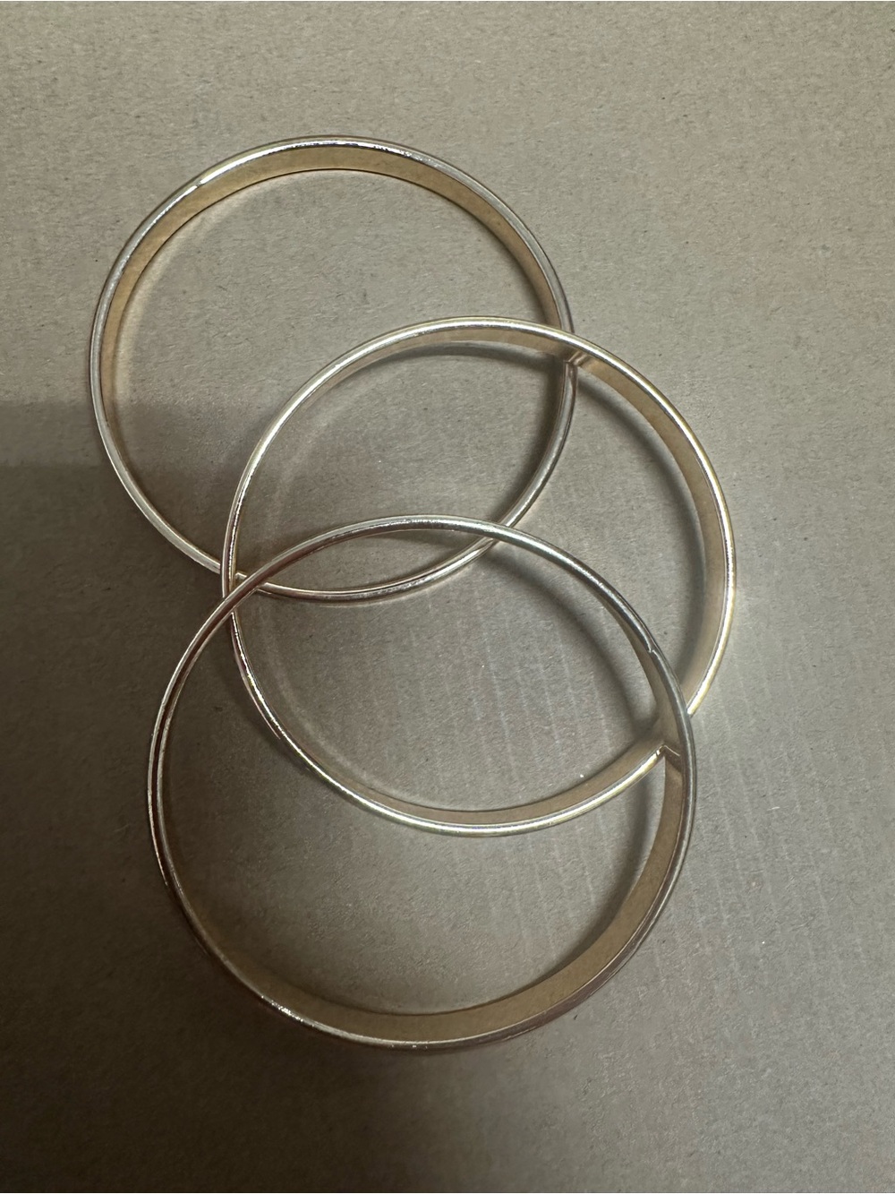 Gold Tone Women's Hoop Bangle Bracelet Set